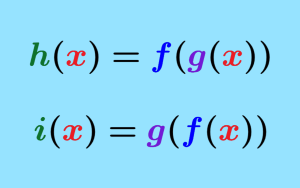 Composition of functions in different order