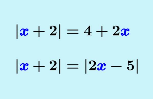 Equations with absolute value