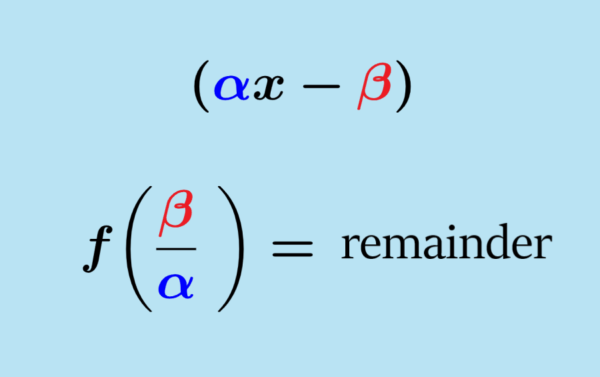 Formula for the remainder theorem