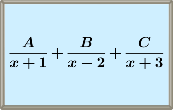 Example of partial fractions