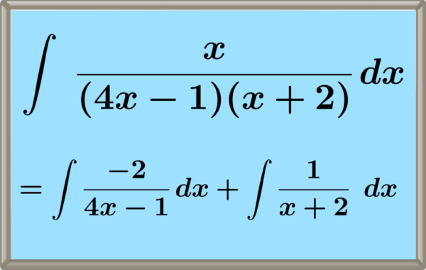Example of integration by partial fractions