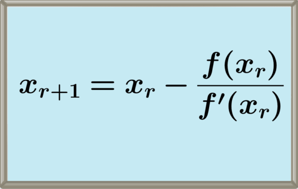 Formula for the Newton Raphson method