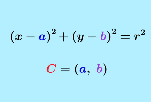 Formula for the center of a circle