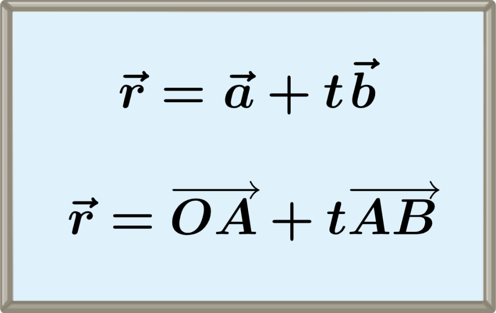 Formula for the vector equation of a line