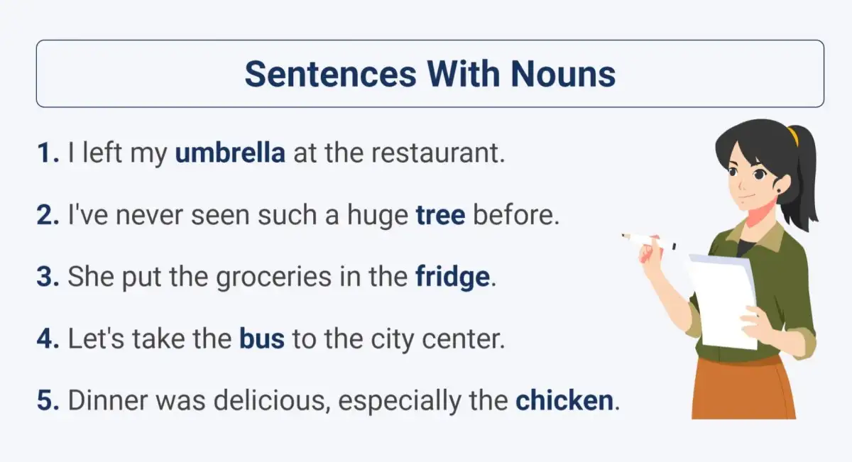 50 Sentences with Nouns – With Pronunciation