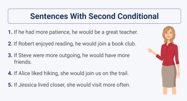Sentences with second conditional in English thumb